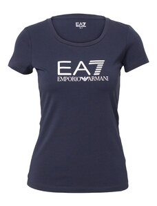 EA7 Emporio Armani Тениска нейви синьо / бяло