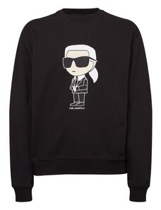 Karl Lagerfeld Суичър 'Ikonik' черно / бяло