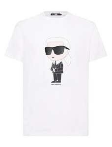 Karl Lagerfeld Тениска бежово / черно / бяло