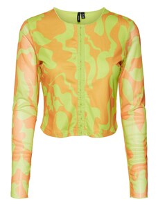Vero Moda Collab Блуза 'Joann' лайм / оранжево