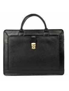 OEM Унисекс чанта за лаптоп, Franky GT1869 естествена кожа, черна