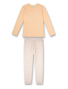 SANETTA Комплект пижама светлооранжево / бяло