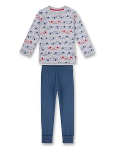 SANETTA Комплект пижама синьо / сиво / червено