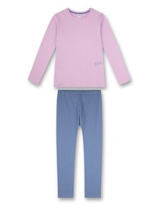 SANETTA Комплект пижама гълъбово синьо / светлорозово / бяло