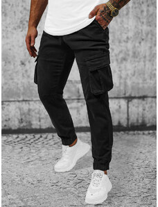 Мъжки панталони jogger черни OZONEE NB/MP0105N