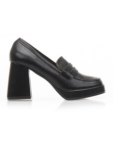 Tsoukalas Обувки на ток в черен цвят, от изкуствена кожа, с катарама