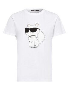 Karl Lagerfeld Тениска 'Ikonik 2.0' кремаво / черно / мръсно бяло / естествено бяло