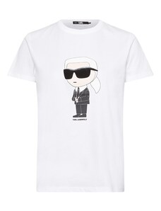 Karl Lagerfeld Тениска 'Ikonik 2.0' кремаво / черно / мръсно бяло