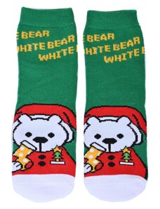 Vodo.bg Коледни чорапи за деца с бели мечки