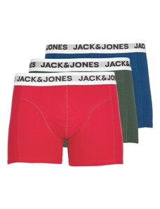 JACK & JONES Боксерки червено / черно / бяло