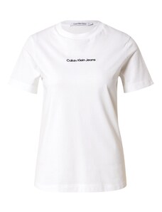 Calvin Klein Jeans Тениска 'INSTITUTIONAL' черно / бяло