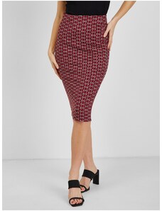 Red Women's Patterned Pencil Skirt ORSAY - Ladies