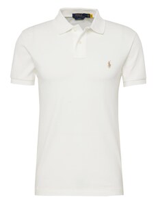 Polo Ralph Lauren Тениска светлокафяво / бяло