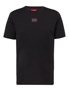 HUGO Тениска 'Diragolino212' червено / черно