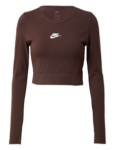 Nike Sportswear Тениска 'Emea' кафяво / бяло