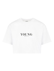 Young Poets Тениска 'Carly' черно / бяло