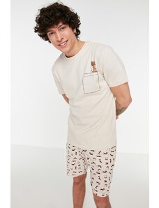 мъжка пижама комплект Trendyol Patterned