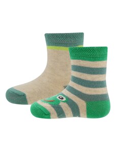 EWERS Къси чорапи бежово меланж / зелено / смарагдово зелено / тръстиково зелено