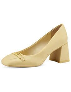 Дамски елегантни обувки на ток Tamaris жълти ANTISLIDE