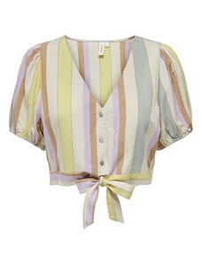 ONLY Блуза 'Tine' светложълто / светлозелено / пастелнолилаво / мръсно бяло