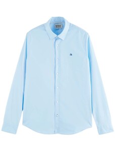SCOTCH & SODA Риза Essentials - Slim-Fit Organic Cotton Poplin Shirt 169718 SC0566 sky