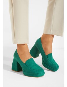 Zapatos Oбувки с дебел ток зелен Hoya