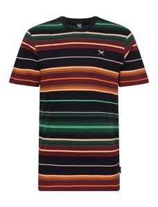 Iriedaily Тениска 'Santo' тъмнозелено / оранжево / тъмночервено / черно