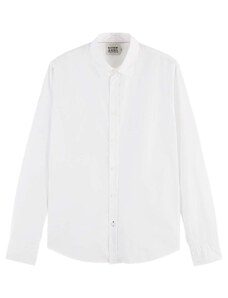 SCOTCH & SODA Риза Essential - Solid Slim Fit Shirt 165316 SC0006 white