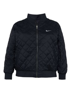 Nike Sportswear Спортна жилетка с качулка черно / бяло