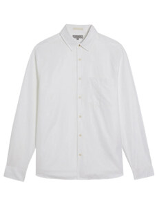 TED BAKER Риза Remark Long Sleeve Smart Linen Shirt 259147 white