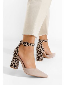 Zapatos Oбувки с дебел ток Freya леопарди