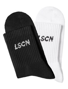 LSCN by LASCANA Къси чорапи черно / бяло