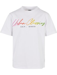Urban Classics Тениска зелено / оранжево / розово / мръсно бяло