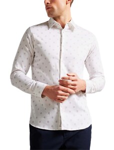 TED BAKER Риза Kyme Long Sleeve Ditsy Floral Shirt 267833 white