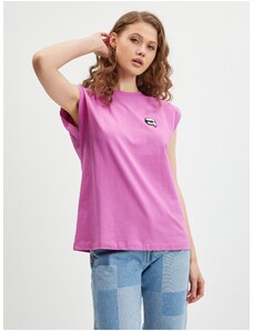 Pink Women's T-Shirt KARL LAGERFELD Ikonik - Women