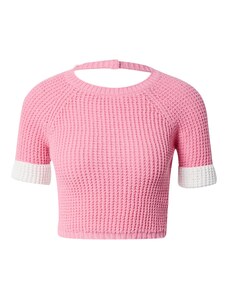 Chiara Ferragni Пуловер 'Honey' розово / пастелно розово