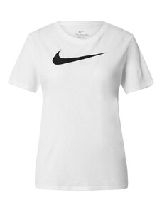 NIKE Функционална тениска 'Swoosh' черно / бяло
