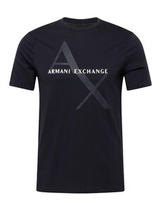 ARMANI EXCHANGE Тениска нощно синьо / бяло