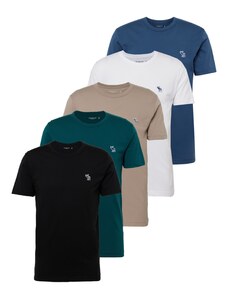 Abercrombie & Fitch Тениска синьо / зелено / черно / бяло