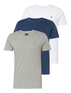 Abercrombie & Fitch Тениска 'FALL' нейви синьо / сиво / бяло