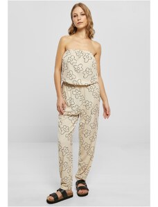 UC Ladies Women's Bandeau viscose jumpsuit with seagrass flower