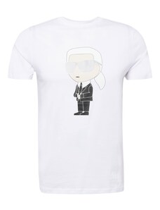 Karl Lagerfeld Тениска телесен цвят / черно / сребърно / бяло