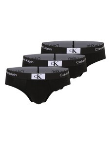 Calvin Klein Underwear Слип 'CK96' черно / бяло