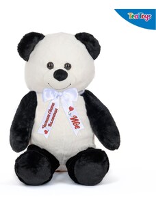 Tea Toys Плюшена панда с надписана панделка Tea, 80 см