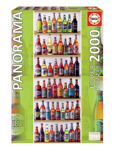 Панорамен пъзел Educa Световни бири, 2000 части
