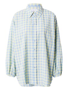 florence by mills exclusive for ABOUT YOU Блуза 'Gingham' синьо / неоново зелено