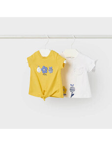Комплект 2бр бебешки тениски Mayoral за момиче