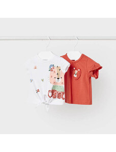 Комплект 2бр бебешки тениски Mayoral за момиче