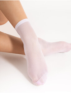 Fiore Къси дамски чорапи в бял цвят Anna 20 Den
