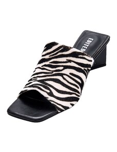 EDITED Официални дамски обувки 'Kesia' черно / бяло